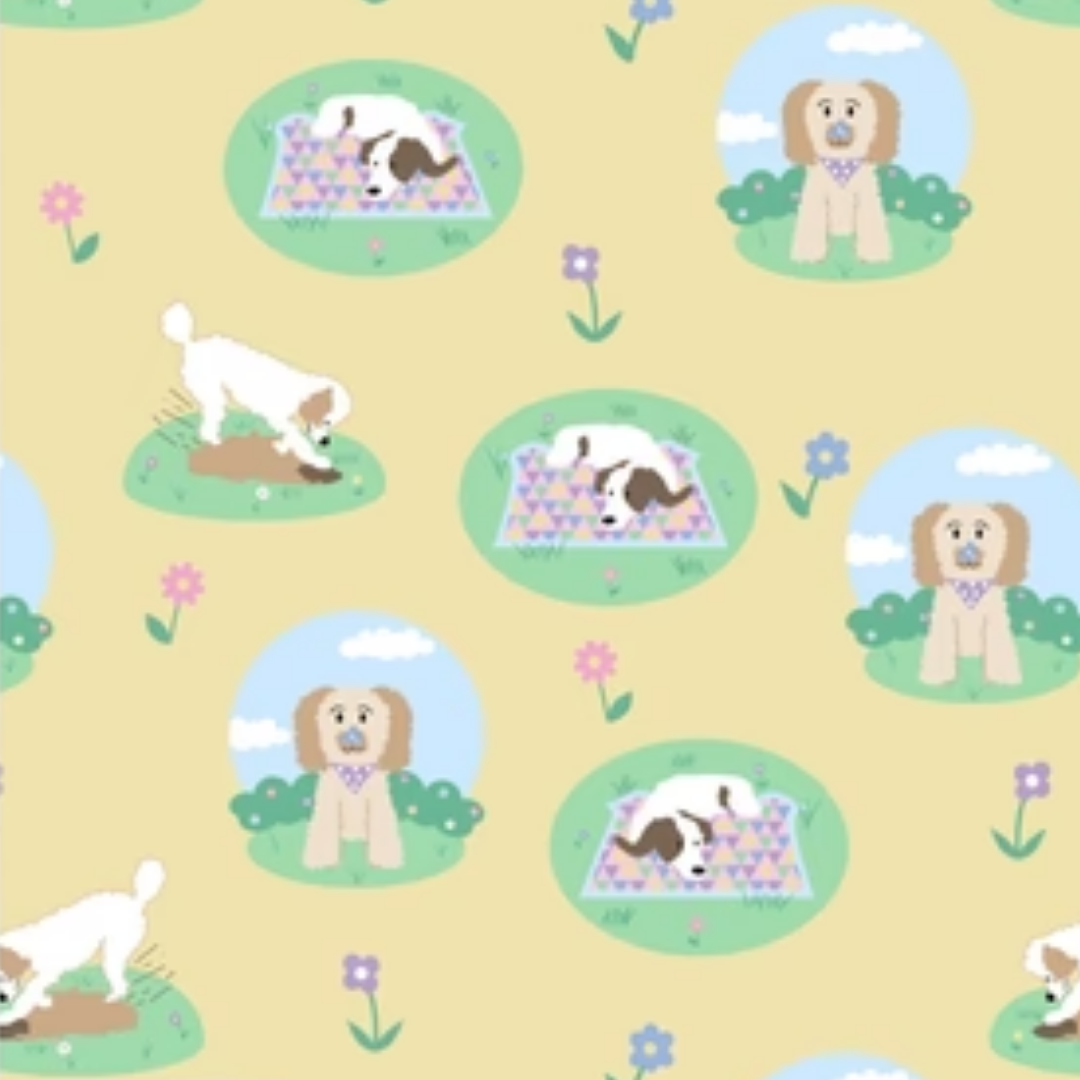 Chilled Dogs - 100% cotton - Craft Cotton co - Freddie & Friends at th –  The Fabric Townhouse