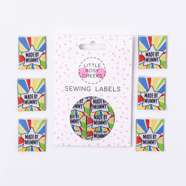 Made by Mummy Star - Pack Of 6 Sewing Labels - Little Rosy Cheeks