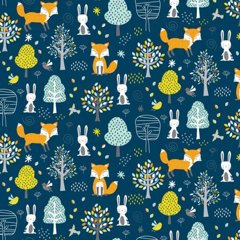 Forest - 100% cotton - Woodland friends - Nutex
