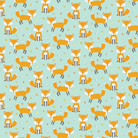 Foxes - 100% cotton - Woodland friends - Nutex