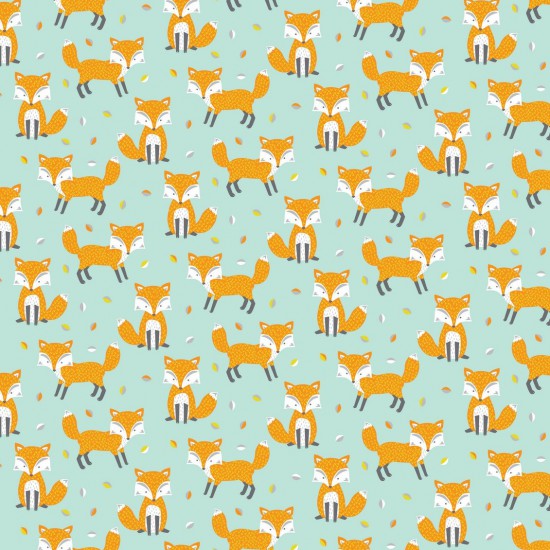 Foxes - 100% cotton - Woodland friends- Nutex