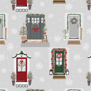 Christmas doors - 100% cotton - Craft Cotton Co - Welcome Home