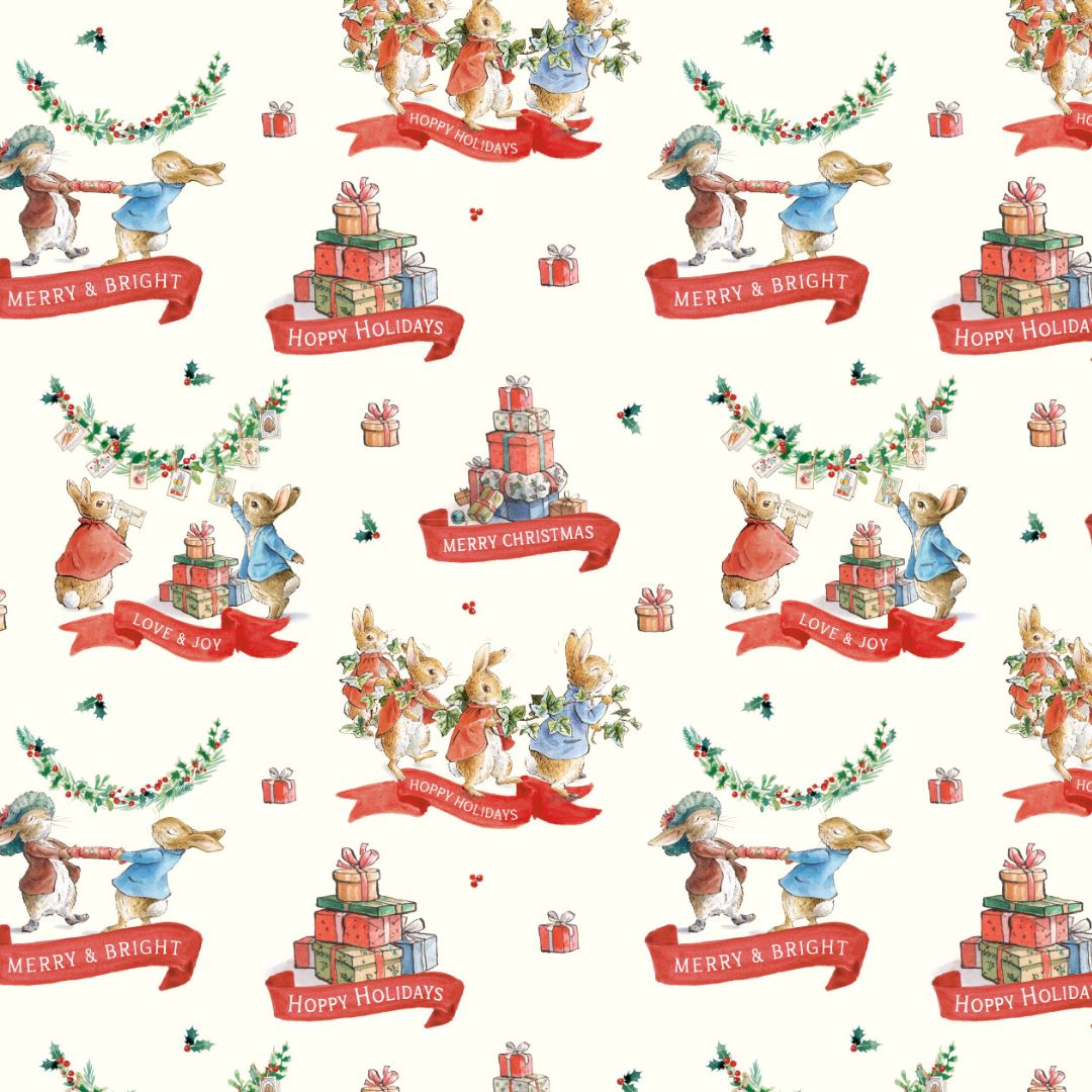 Holidays Decorating - 100% cotton - Craft Cotton Co - Peter Rabbit - Hoppy Holidays