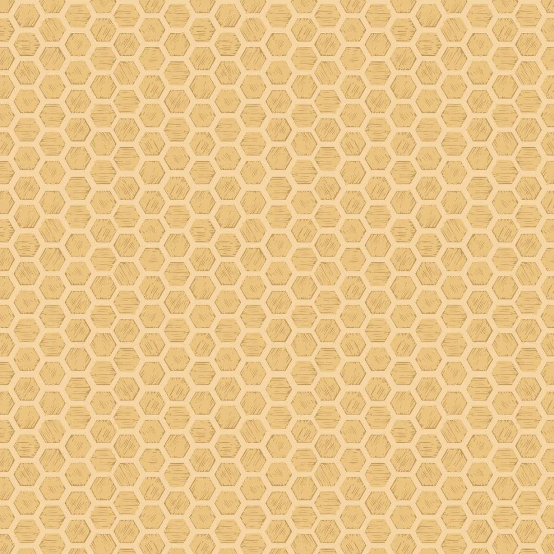 Honeycomb on honey - 100% cotton - Lewis and Irene - Queen Bee