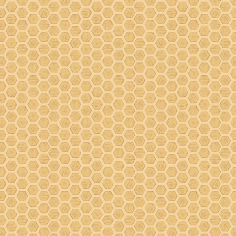 Honeycomb on honey - 100% cotton - Lewis and Irene - Queen Bee