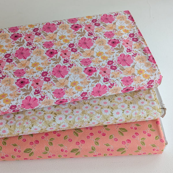 Daisy Dream Lime - 100% cotton - Make + Believe - Sweet Blooms by The Crafty Pie