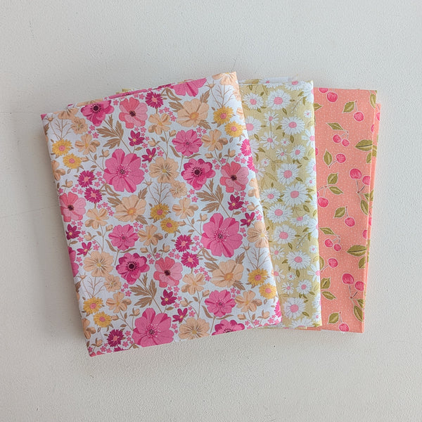 Sweet Blooms half metre bundle - 100% cotton - Make + Believe - Sweet Blooms by The Crafty Pie