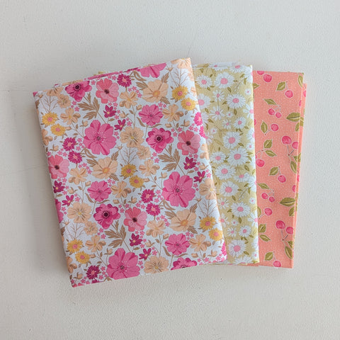 Sweet Blooms half metre bundle - 100% cotton - Make + Believe - Sweet Blooms by The Crafty Pie