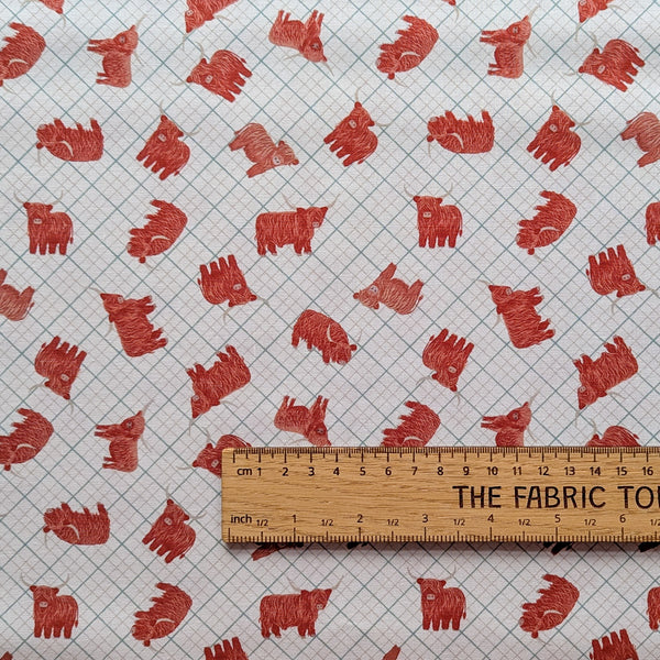 Highlands check cream - 100% cotton - Lewis & Irene - A Celtic Summer