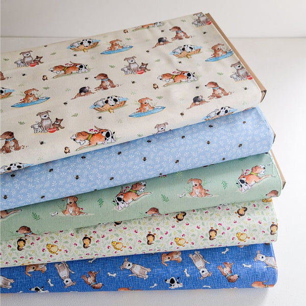 A Dog's Life 100% cotton fabric collection by Susan Wheeler