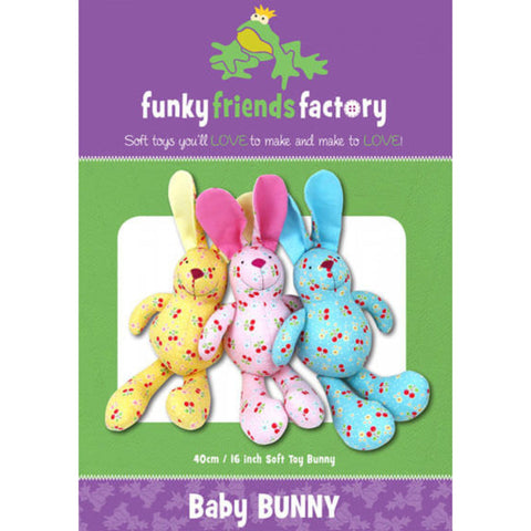 Baby Bunny - Soft Toy Sewing Pattern - Funky Friends Factory