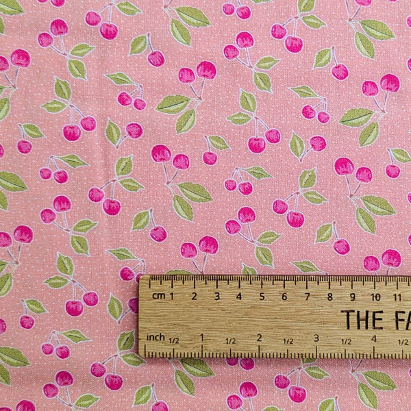 Cherry Pop Peach - 100% cotton - Make + Believe - Sweet Blooms by The Crafty Pie
