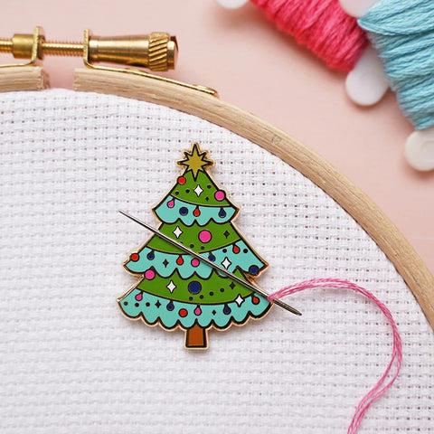 Needle minder - Christmas Tree - Caterpillar Cross Stitch