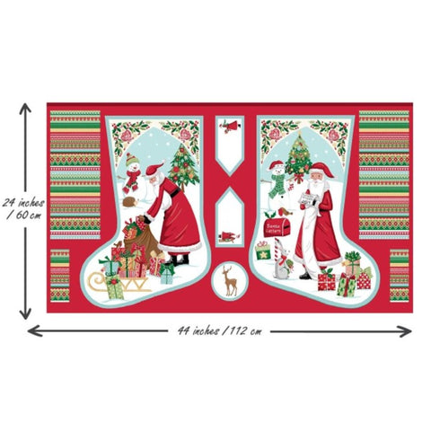 Christmas Wishes Stocking Panel or Kit - Makower