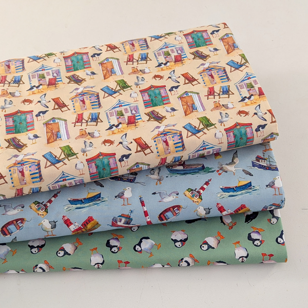 Coastal by Emma Ball, 100% cotton fabric collection from Nutex