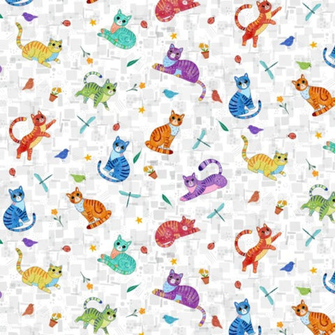 Cool Cats Scatter - 100% cotton - Cool Cats - Nutex