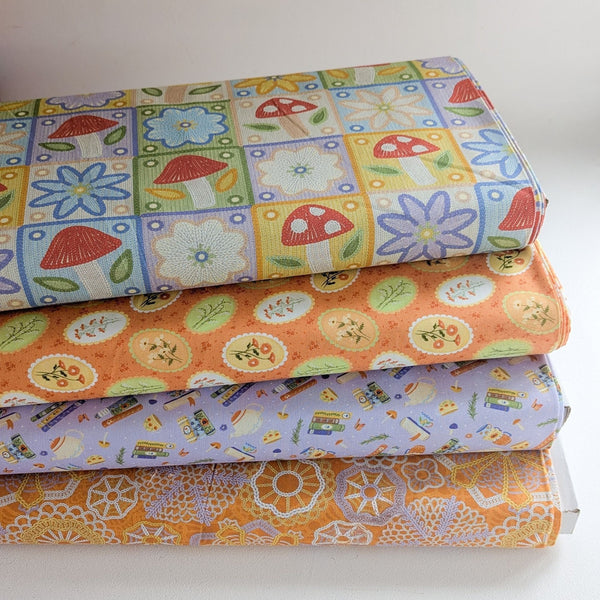 Golden Stamps - 100% organic cotton - Craft Cotton Co - Cottage Bliss by Alexandra Holt