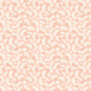 Cow Parsley on Peach Blush - 100% cotton - Lewis & Irene - Honey Sweet
