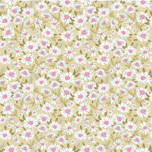 Daisy Dream Lime - 100% cotton - Make + Believe - Sweet Blooms by The Crafty Pie