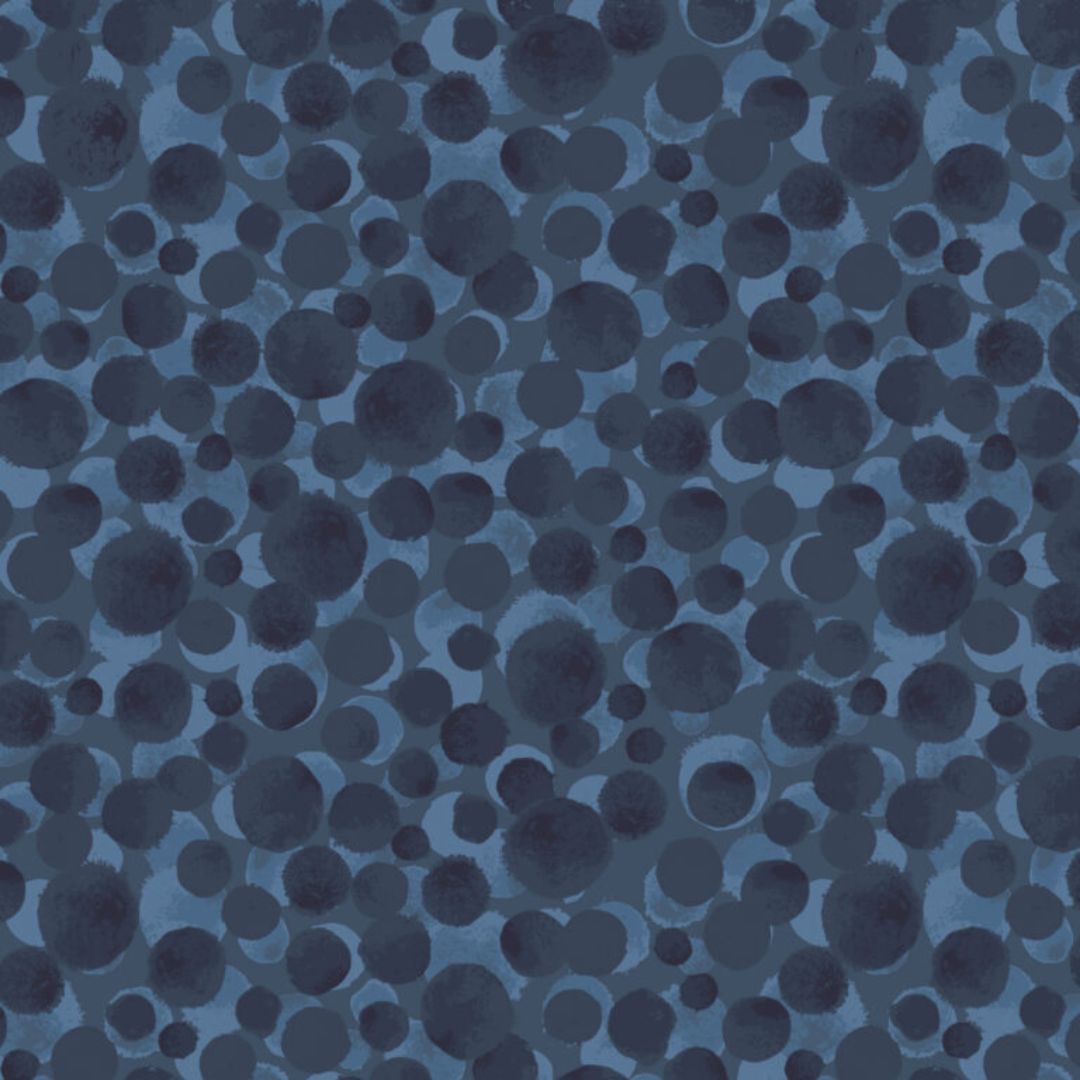 Bumbleberries Dark Blue - BBS12 - 100% cotton - Lewis & Irene - Bumbleberries Seasonal AW25