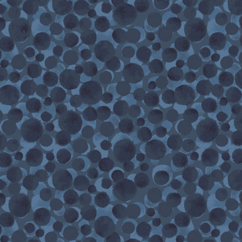 Bumbleberries Dark Blue - BBS12 - 100% cotton - Lewis & Irene - Bumbleberries Seasonal AW25