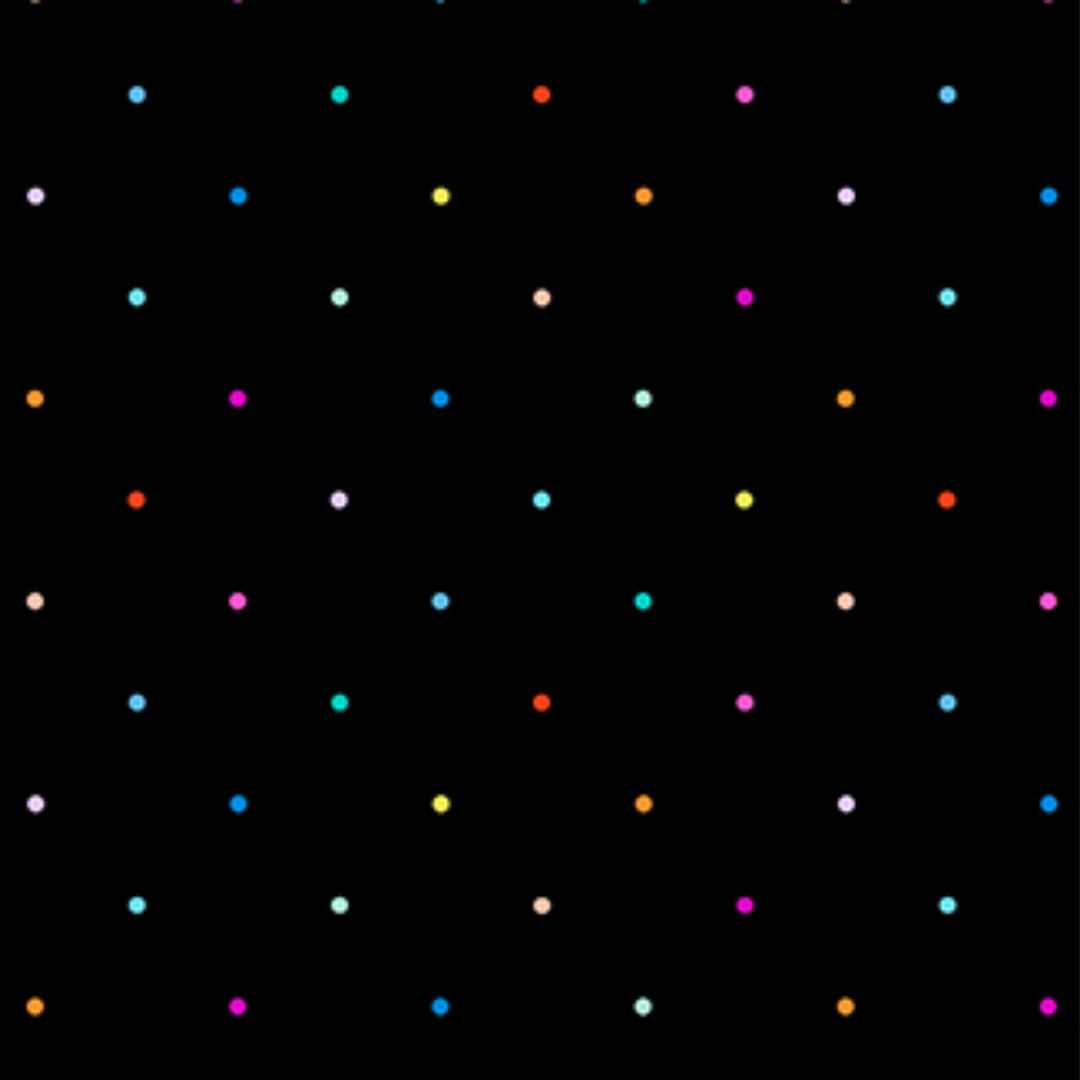 Ditsy Spots Black Multi - 100% cotton - Figo Fabrics - Dusk by Ghazal Razave