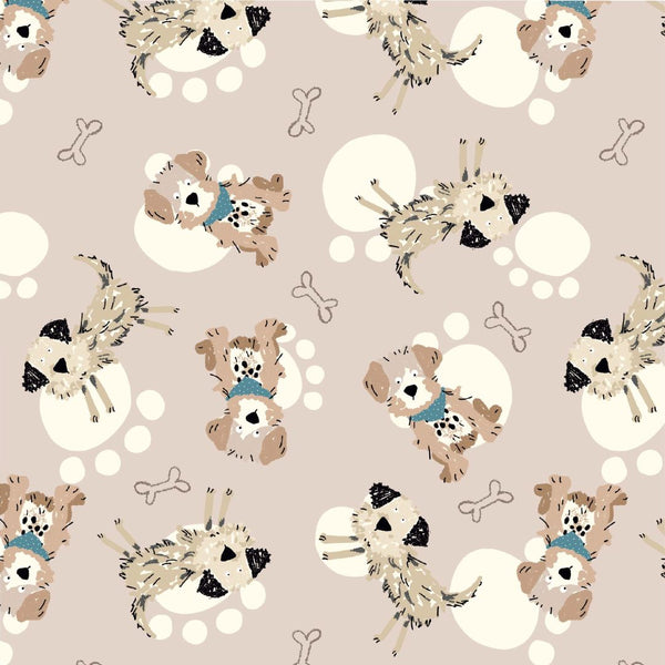 Doodle Dogs - 100% cotton - Craft Cotton Co - Ruff and Tumble by Susan Wheeler