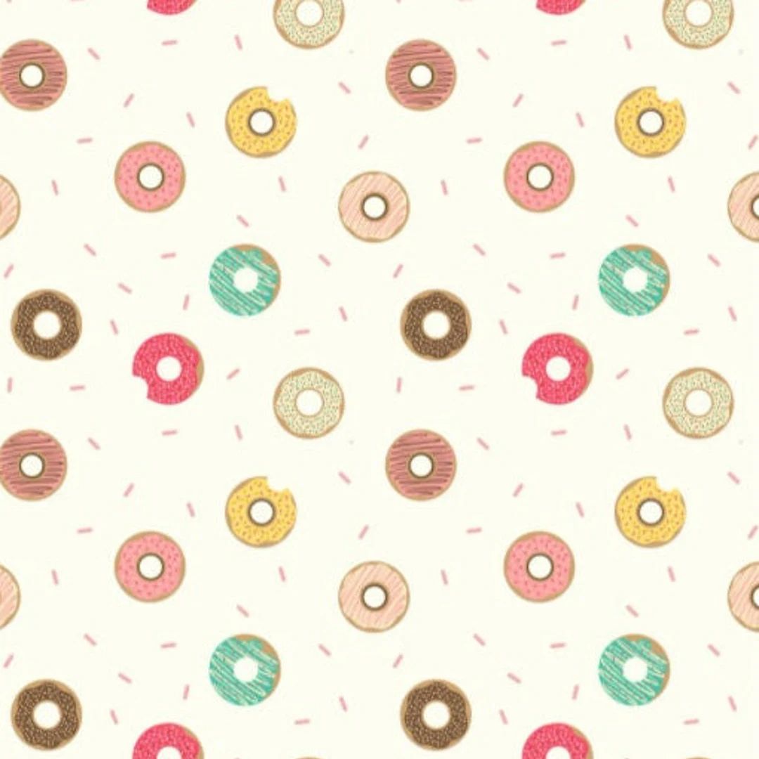 Doughnuts on cream - 100% cotton - Lewis & Irene - Small Things Sweet