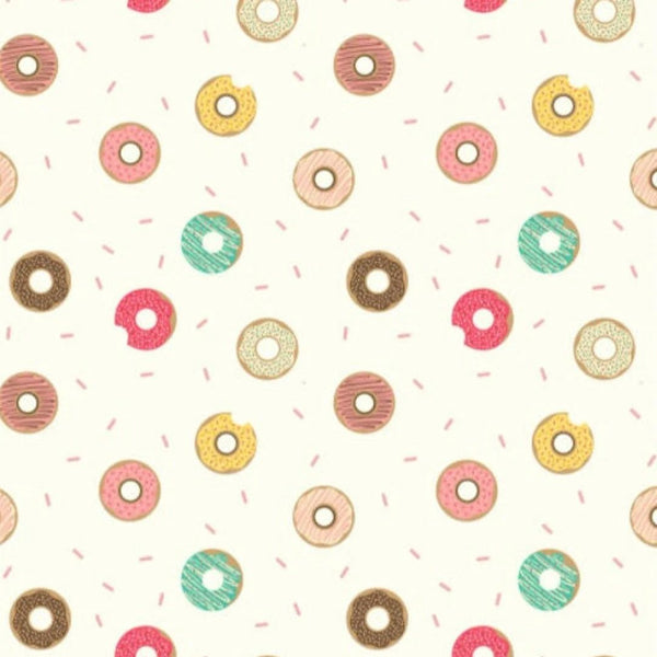 Doughnuts on cream - 100% cotton - Lewis & Irene - Small Things Sweet