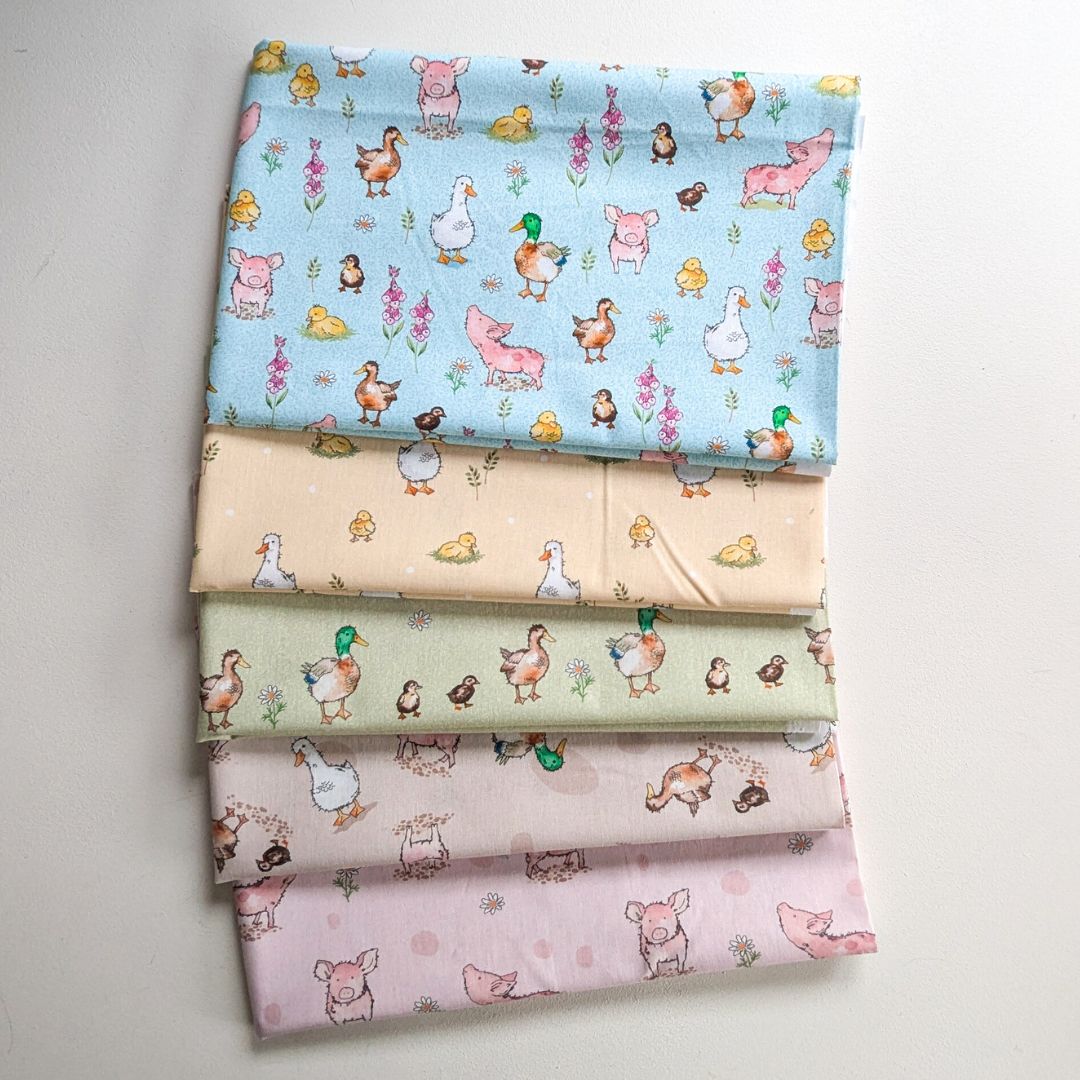 Farmyard Friends half metre bundle - 100% cotton - Craft Cotton Co - Farmyard Friends by Susan Wheeler
