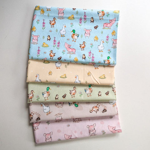Farmyard Friends half metre bundle - 100% cotton - Craft Cotton Co - Farmyard Friends by Susan Wheeler