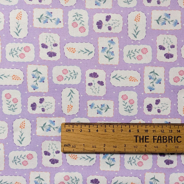 Flora Stamps - 100% cotton - Craft Cotton Co - Botanique Brew