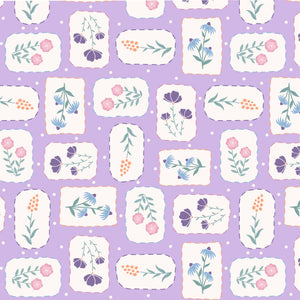 Flora Stamps - 100% cotton - Craft Cotton Co - Botanique Brew
