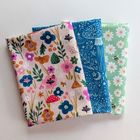Forest Life half metre bundle - 100% cotton - 3 Wishes - Forest Life by Lisa Perry