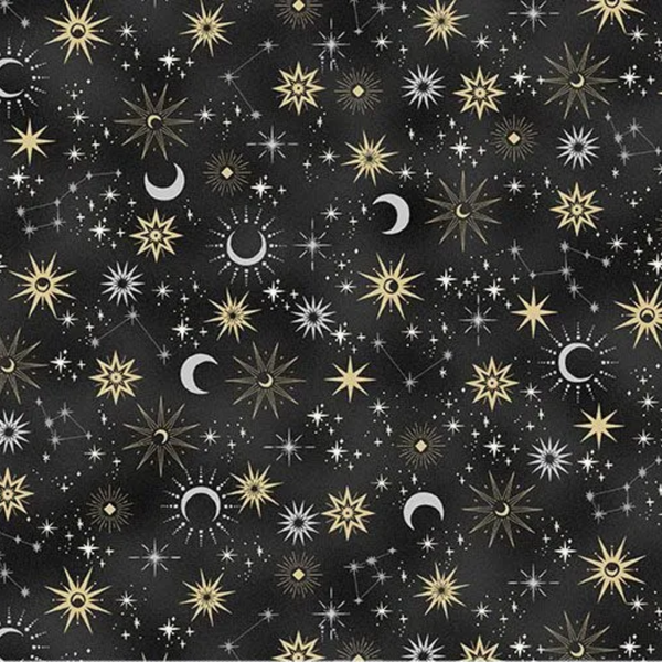 Galaxy Black - 100% cotton - Makower - Charmed