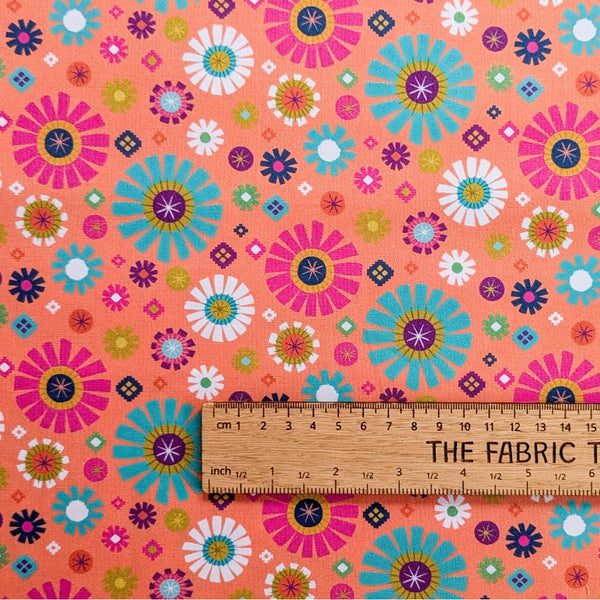 Geo Floral - 100% cotton - 3 Wishes - Living Wild by Lisa Perry