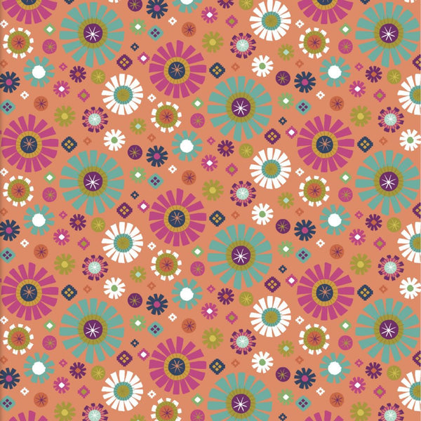 Geo Floral - 100% cotton - 3 Wishes - Living Wild by Lisa Perry
