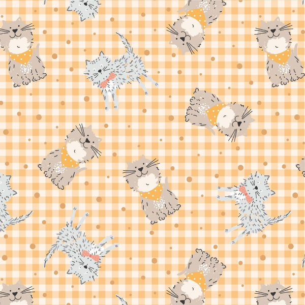 Gingham Charm - 100% cotton - Craft Cotton Co - Purrfect Cats by Susan Wheeler