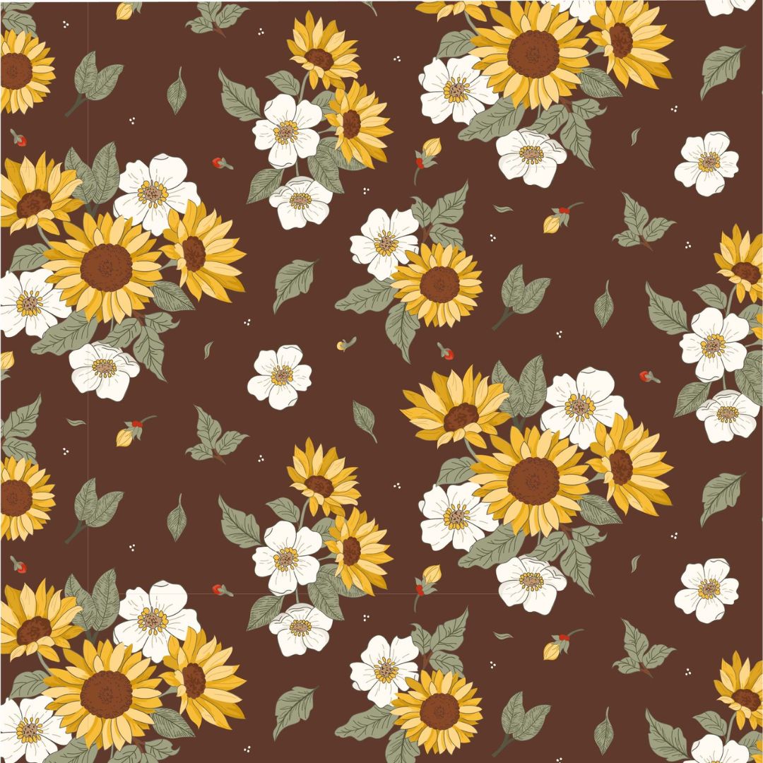 Golden Bloom - 100% cotton - Craft Cotton Co - Cinnamon Spice by Kimberley Hind