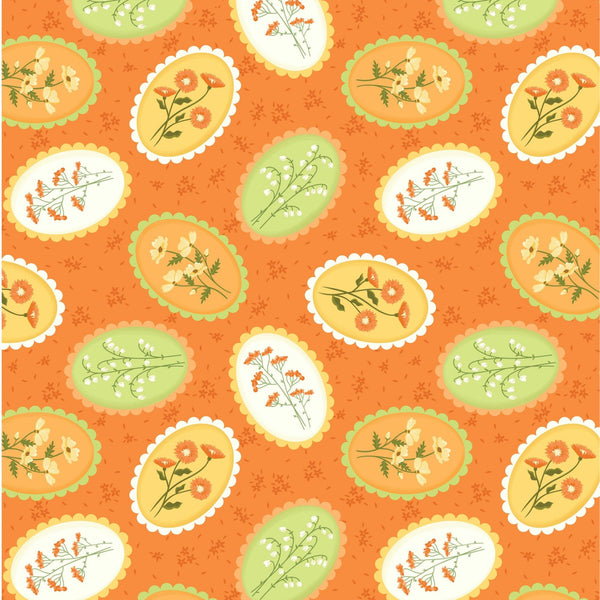 Golden Stamps - 100% organic cotton - Craft Cotton Co - Cottage Bliss by Alexandra Holt