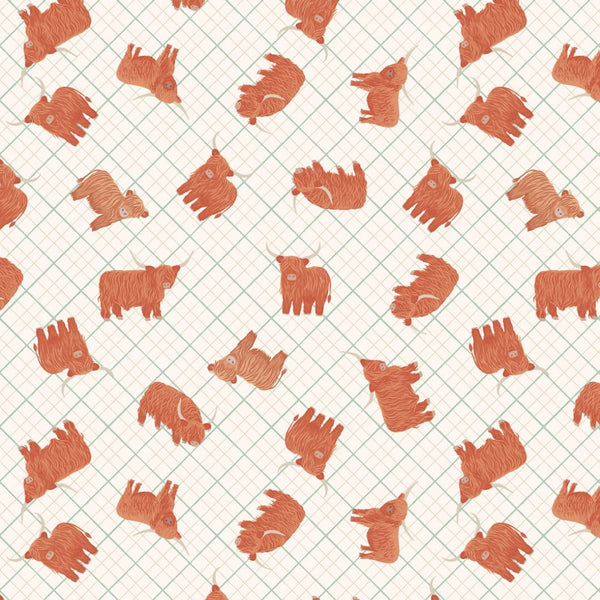 Highlands check cream - 100% cotton - Lewis & Irene - A Celtic Summer