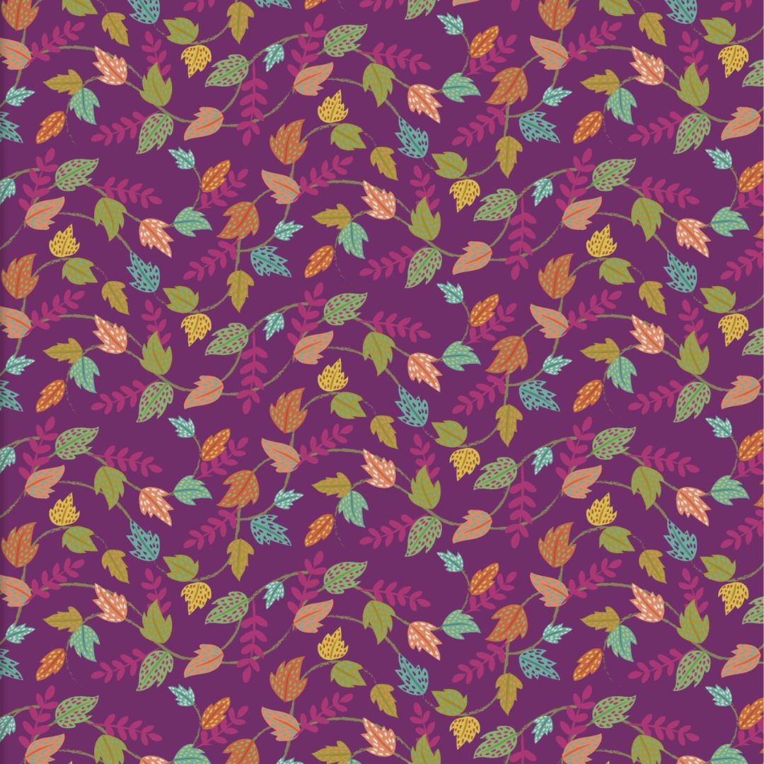 Leaf Vines - 100% cotton - 3 Wishes - Living Wild by Lisa Perry