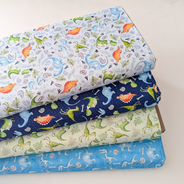 Little Dinosaurs by Susan Wheeler, 100% cotton fabric collection