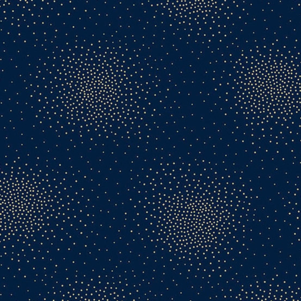 MB3 Midnight Blue metallic Spritz by Andover / Makower 100% cotton fabric