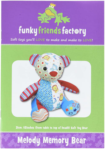 Melody Memory Bear - Soft Toy Sewing Pattern - Funky Friends Factory