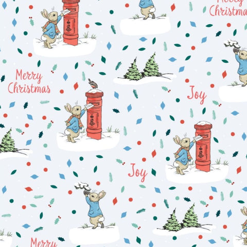 Merry Christmas - 100% cotton - Peter Rabbit The Most Wonderful Time of The Year - Craft Cotton Co