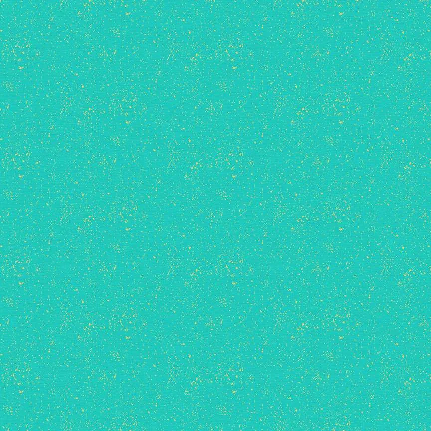 Turquoise Metallic Linen Texture - 100% cotton - Makower