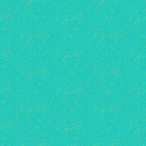 Turquoise Metallic Linen Texture - 100% cotton - Makower