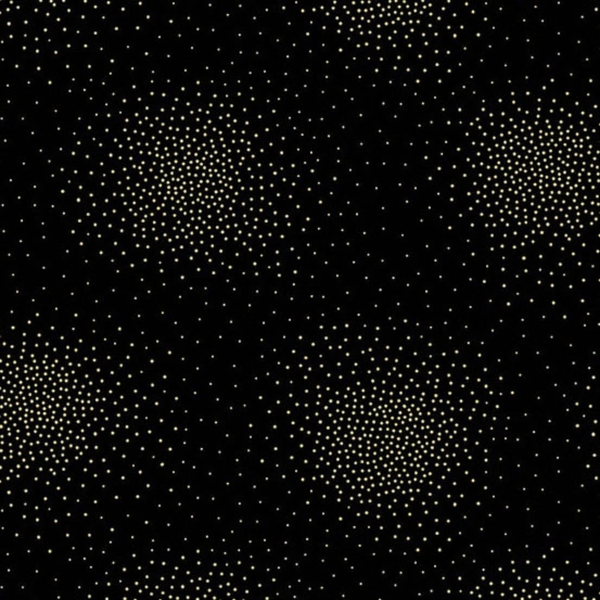 MK Black metallic Spritz by Andover / Makower 100% cotton fabric