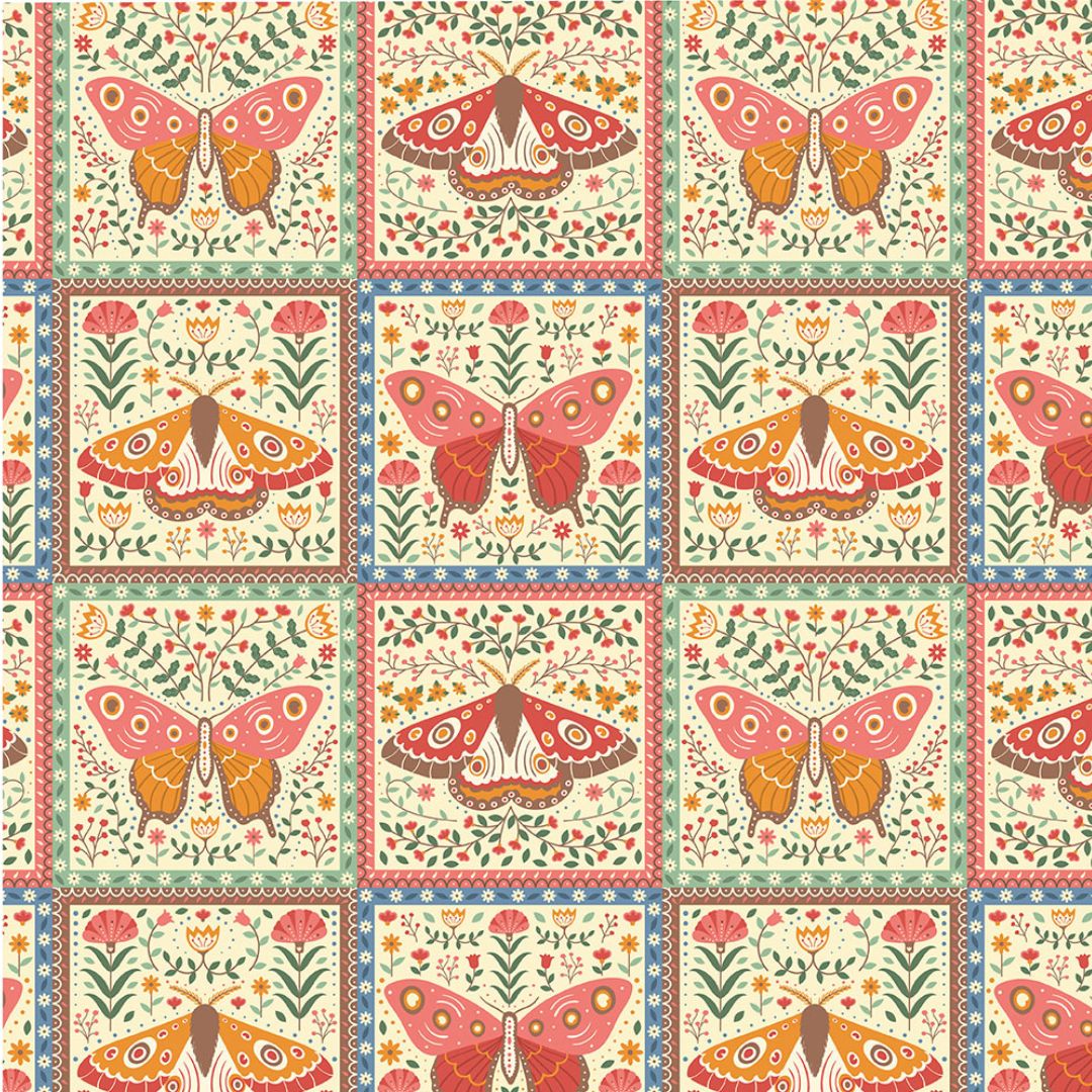 Moth Menagerie - 100% organic cotton - Make + Believe - Butterfly Dreams